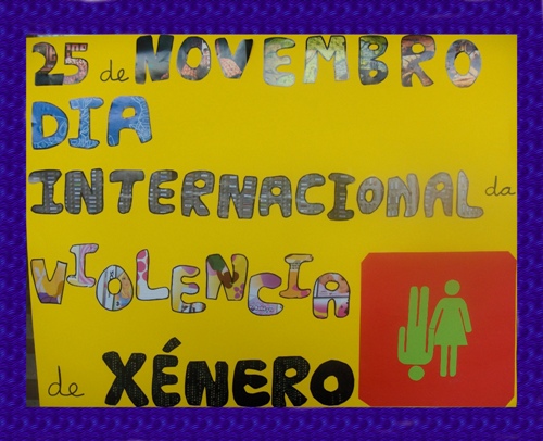 cartel conmemoración día contra violencia xénero