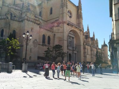 Segovia- Grupo na catedral
