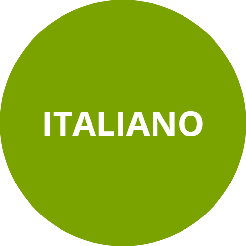 Texto Italiano sobre fondo verde