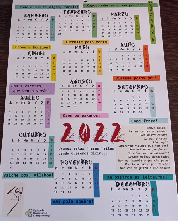 Calendario 2022 do EDL do IES de Valga