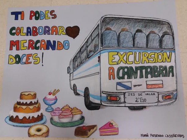 Cartel do mercado de sobremesas do alumnado 2ºESO para viaxe a Cantabria