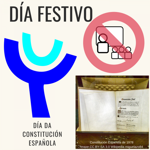 Festivo. Día da Constitución Española