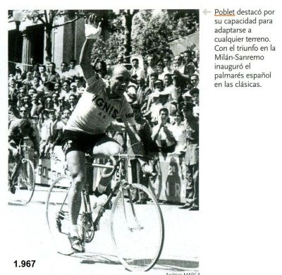 1.967 Poblet uno de los grandes del Ciclismo español.Marca.
