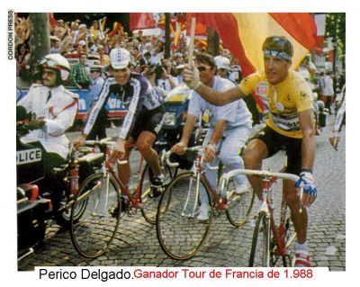 1.988 Perico Delgado.Ciclismo.Ganador del Tour de Francia.
