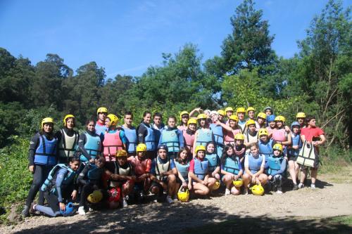 Alumnos participantes no Rafting. Xuño 2010