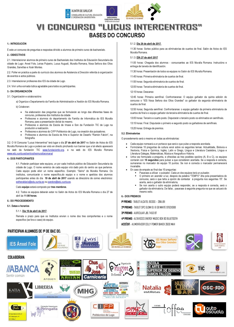 Cartel VI Concurso LUCUS INTERCENTROS en pdf