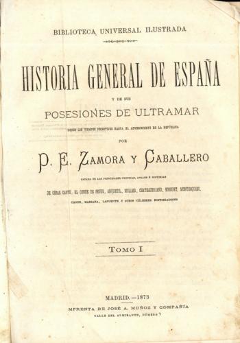 Historia general de España 1873