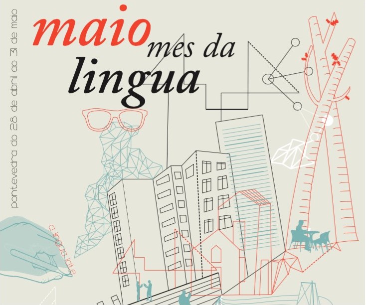 Cartel do concello "Maio, mes da lingua"