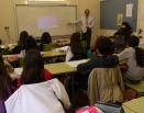 Anxo Lorenzo comparte un día de aulas con estudantes de secundaria