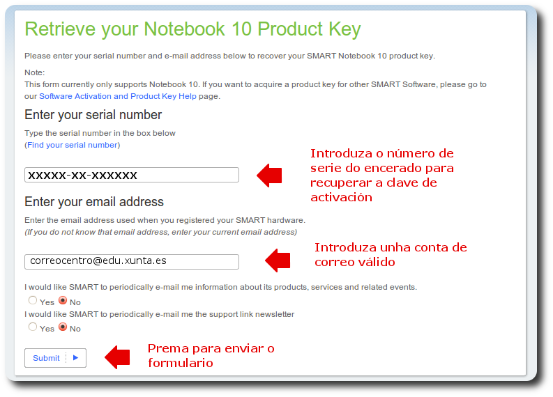 Smart Notebook, recuperar clave de activación