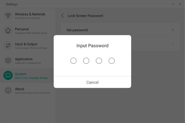 introducindo password