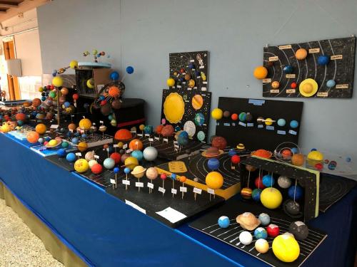 Maquetas do Sistema Solar realizadas polo alumnado de 5º de Primaria