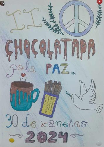 Cartel chocolatada pola paz